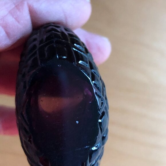 Vintage Miniature Vase Lot - Bohemian Glass, Ruby Cut & Crackle Fluted - Picture 6 of 9